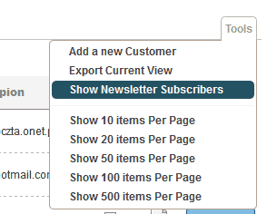 Export newsletters